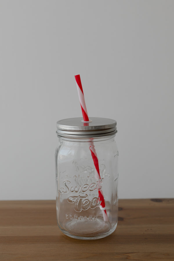 Embossed Glass Jar