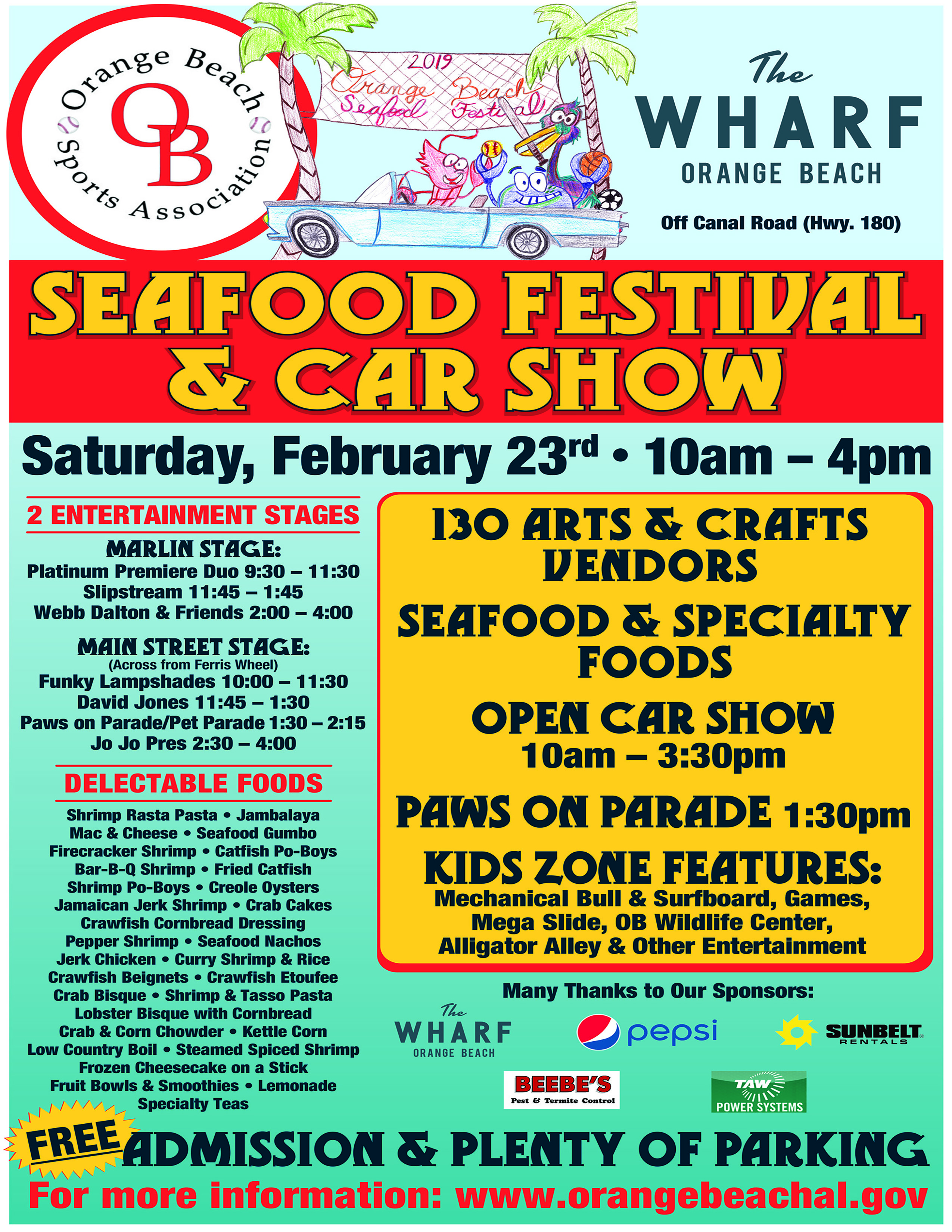 The Alabama Sweet Tea Company Orange Beach Seafood Festival and Car Show
